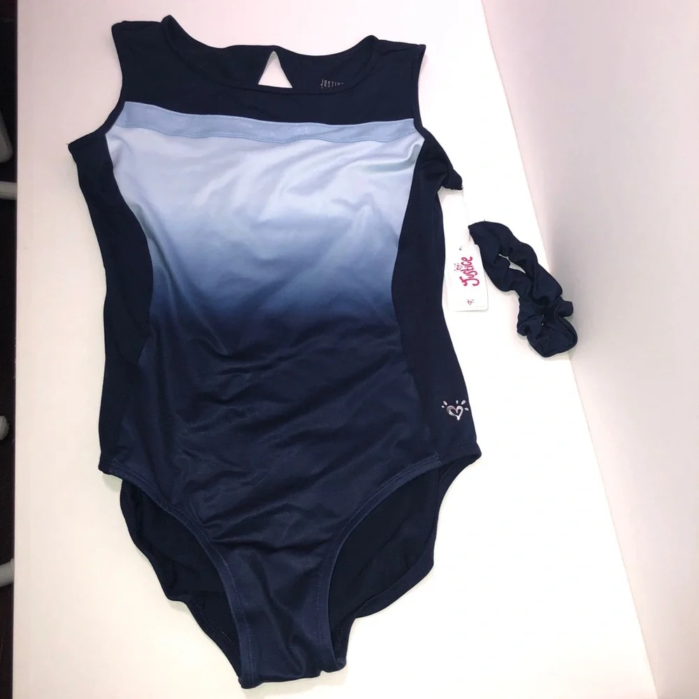 Justice Active Blue Ombre Leotard Size 20 - Picture 2 of 9